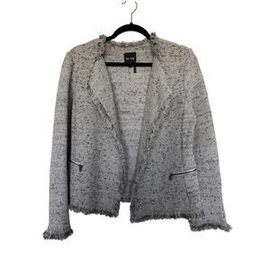 Nic+Zoe Fringe Mix Knit Jacket, M